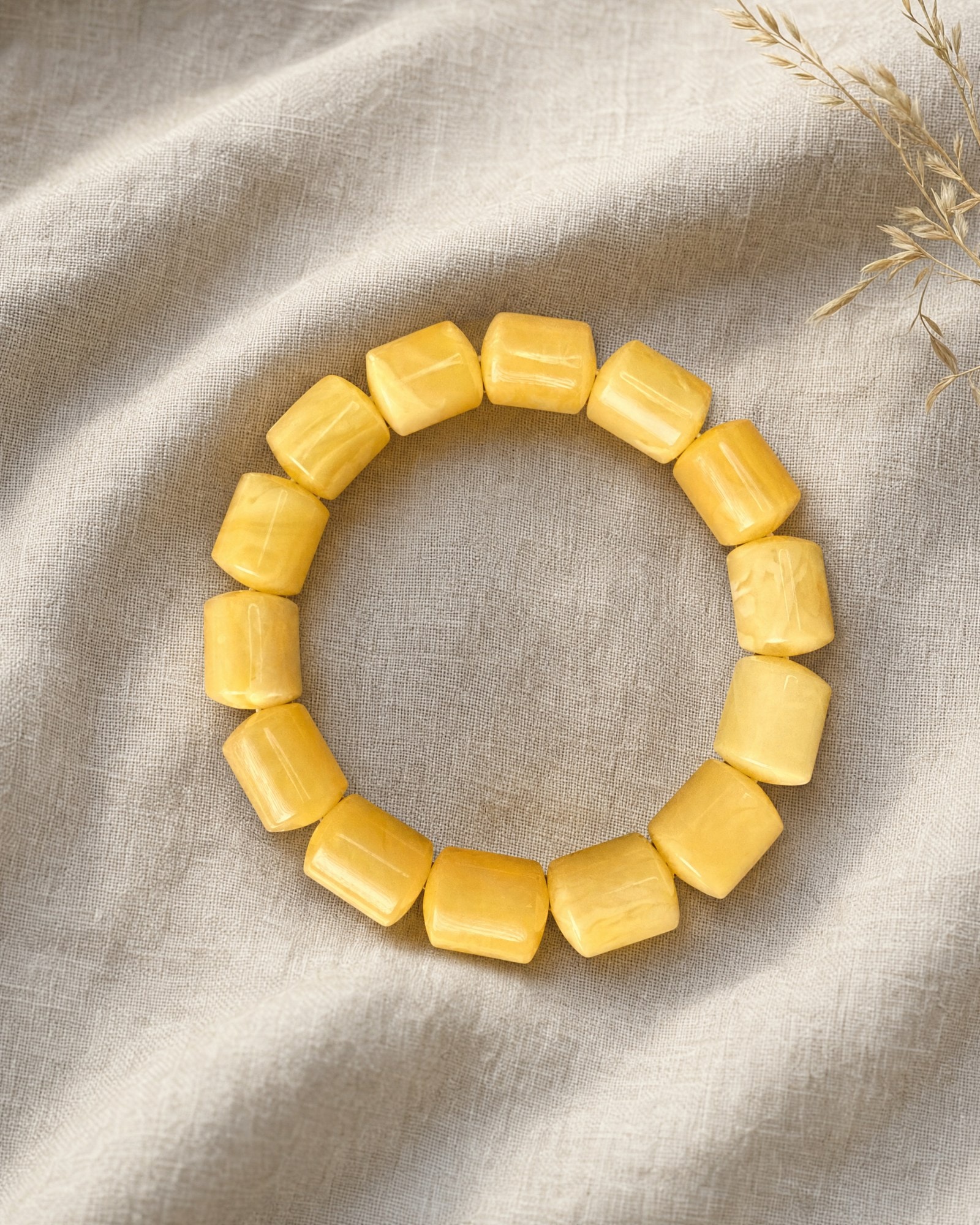 Armband Medus · Bernstein in Honiggelb