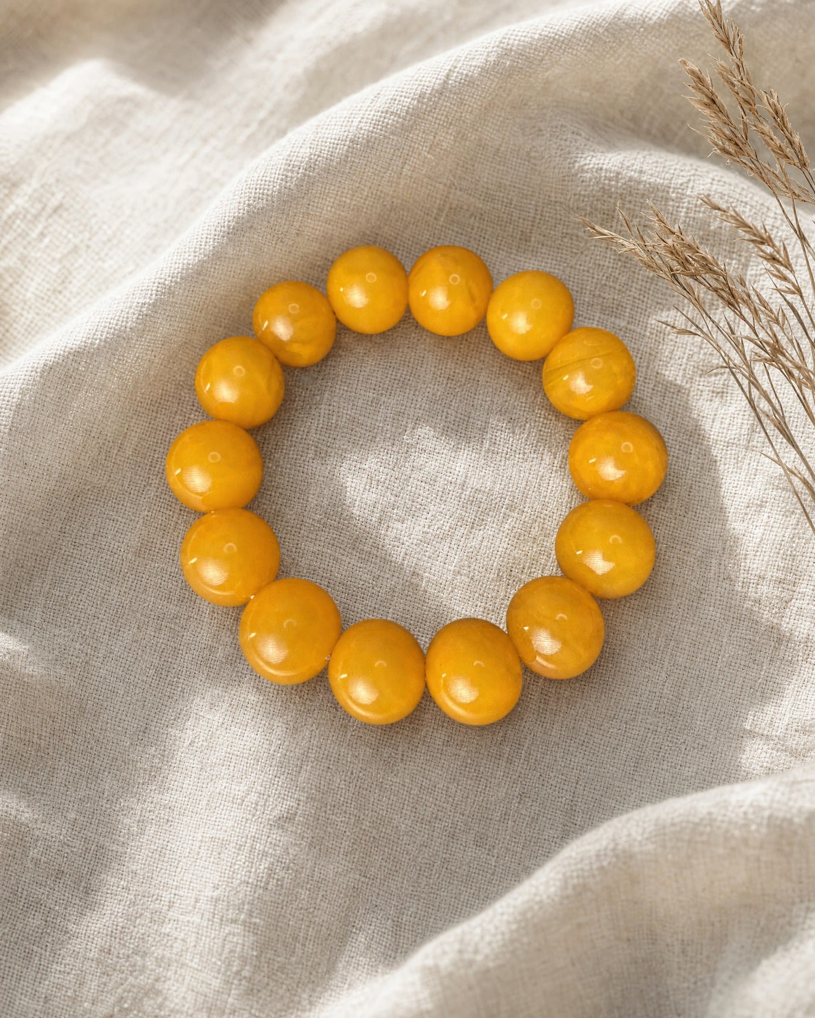 Armband Rudens · Antik-butterscotchfarbener Bernstein