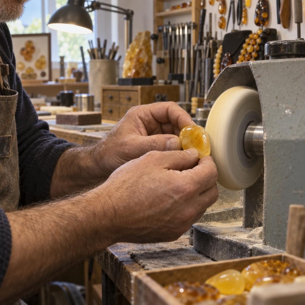 Georgs Romulis, Schmuck aus Baltischem Bernstein in Riga Old Town, Latvia