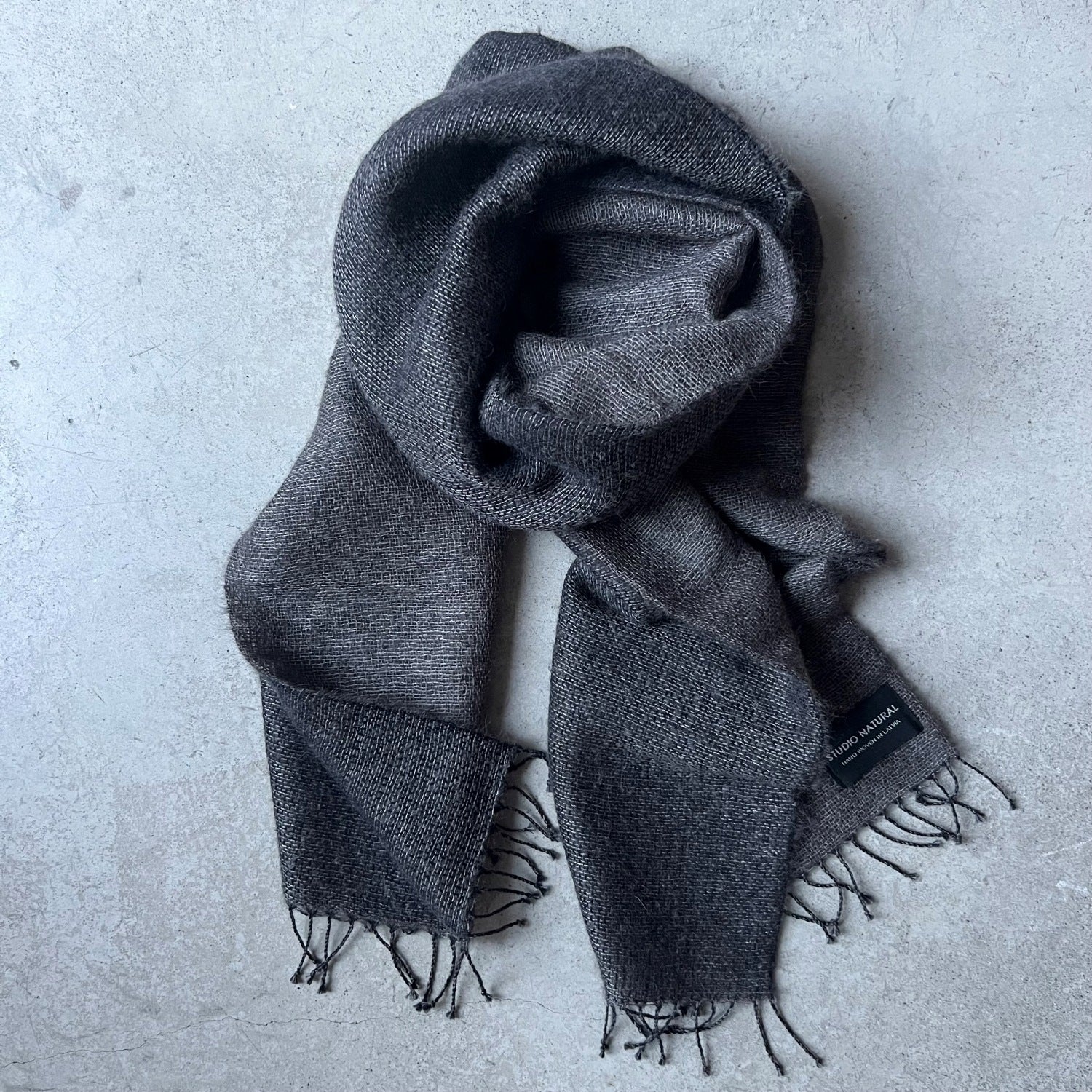 Double cashmere scarf in anthracite 35x180 cm by Studio Natural