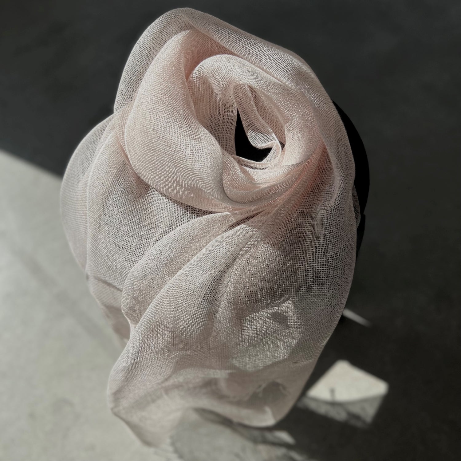 Leinenschal Tinita in Puder 70x200 cm