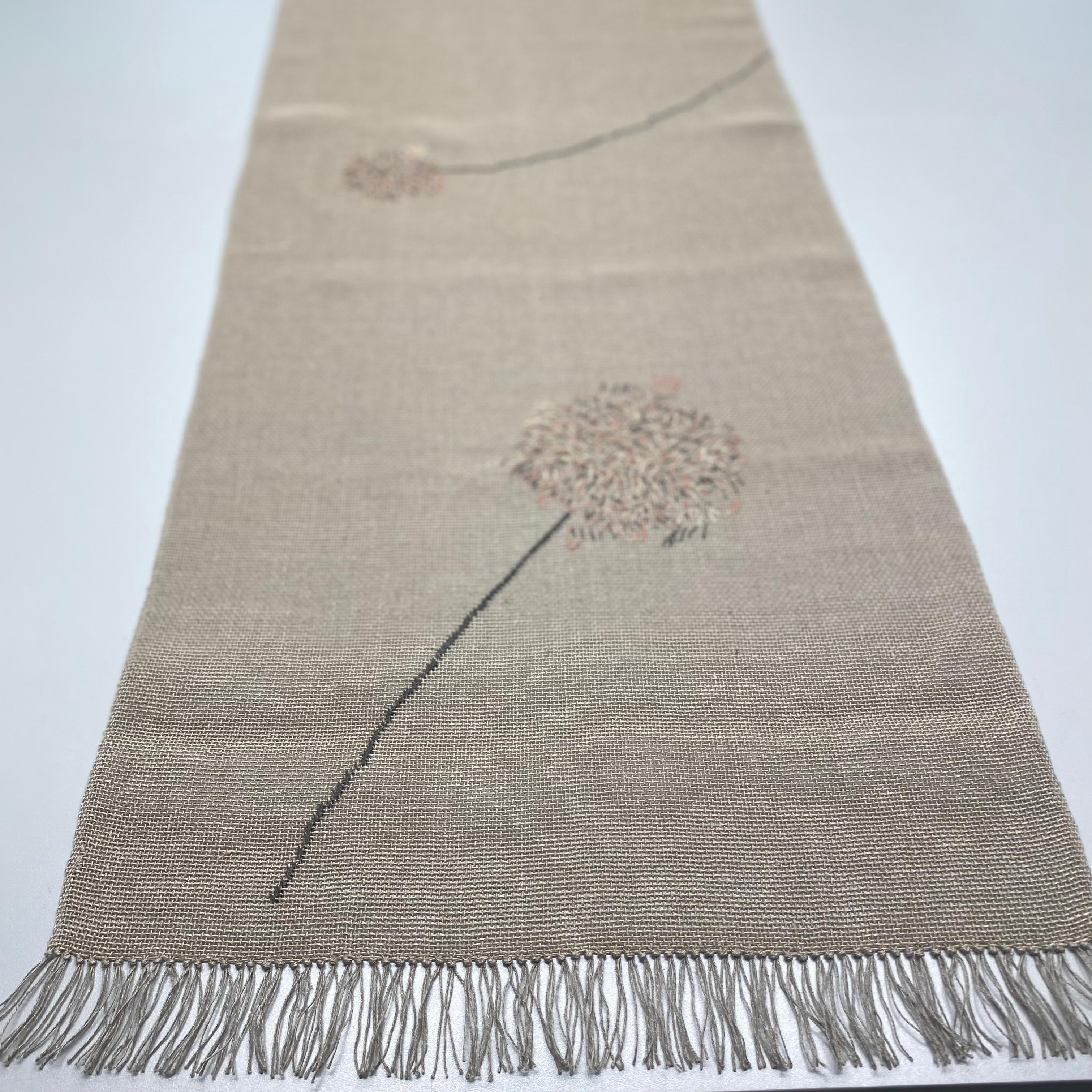 Leinen-Tischläufer Anna mit Stickerei 50x150 cm