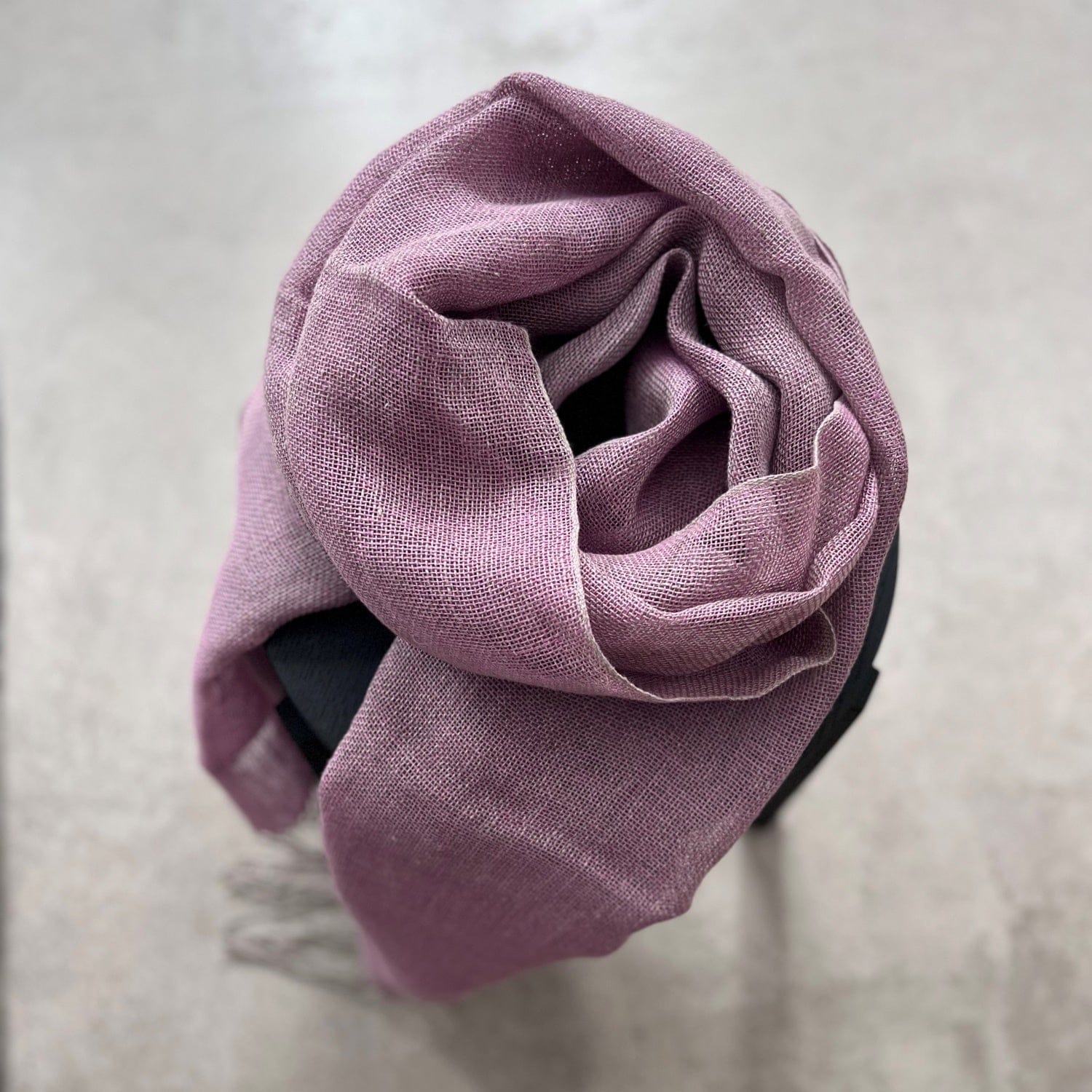 Leinenschal in Violett 60x210 cm