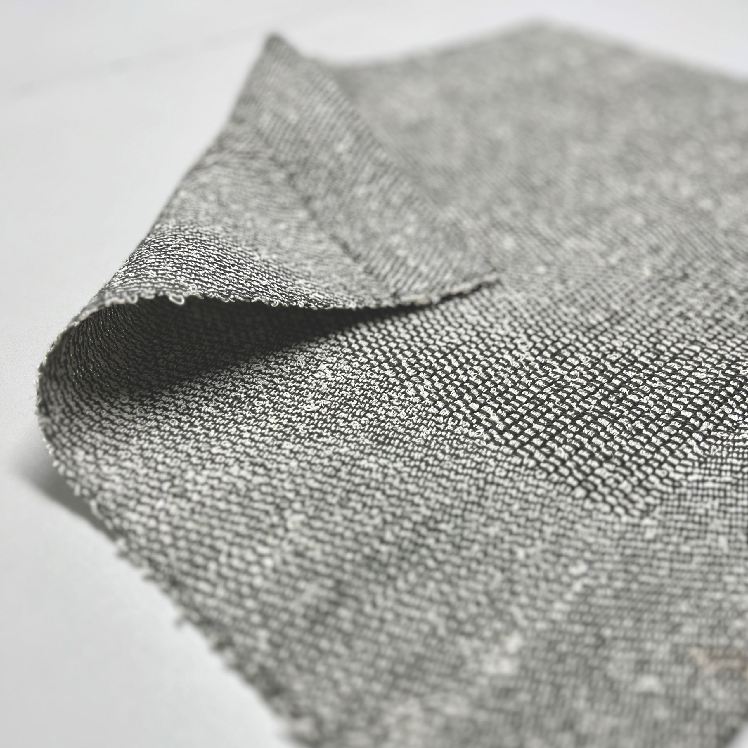 Linen boucle placemat "White Noise" 50x40 cm