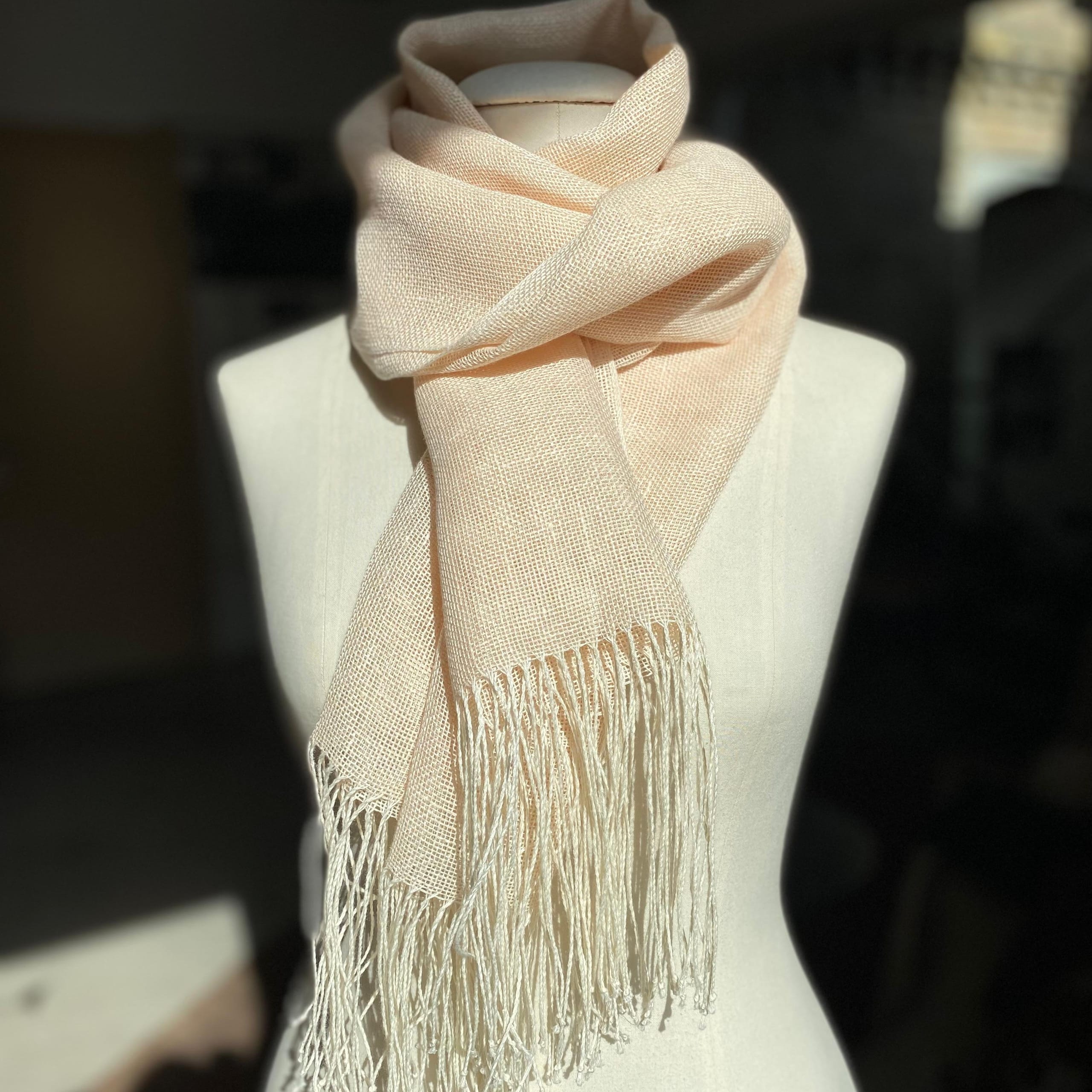 Leinenschal TR Creme 60x210 cm