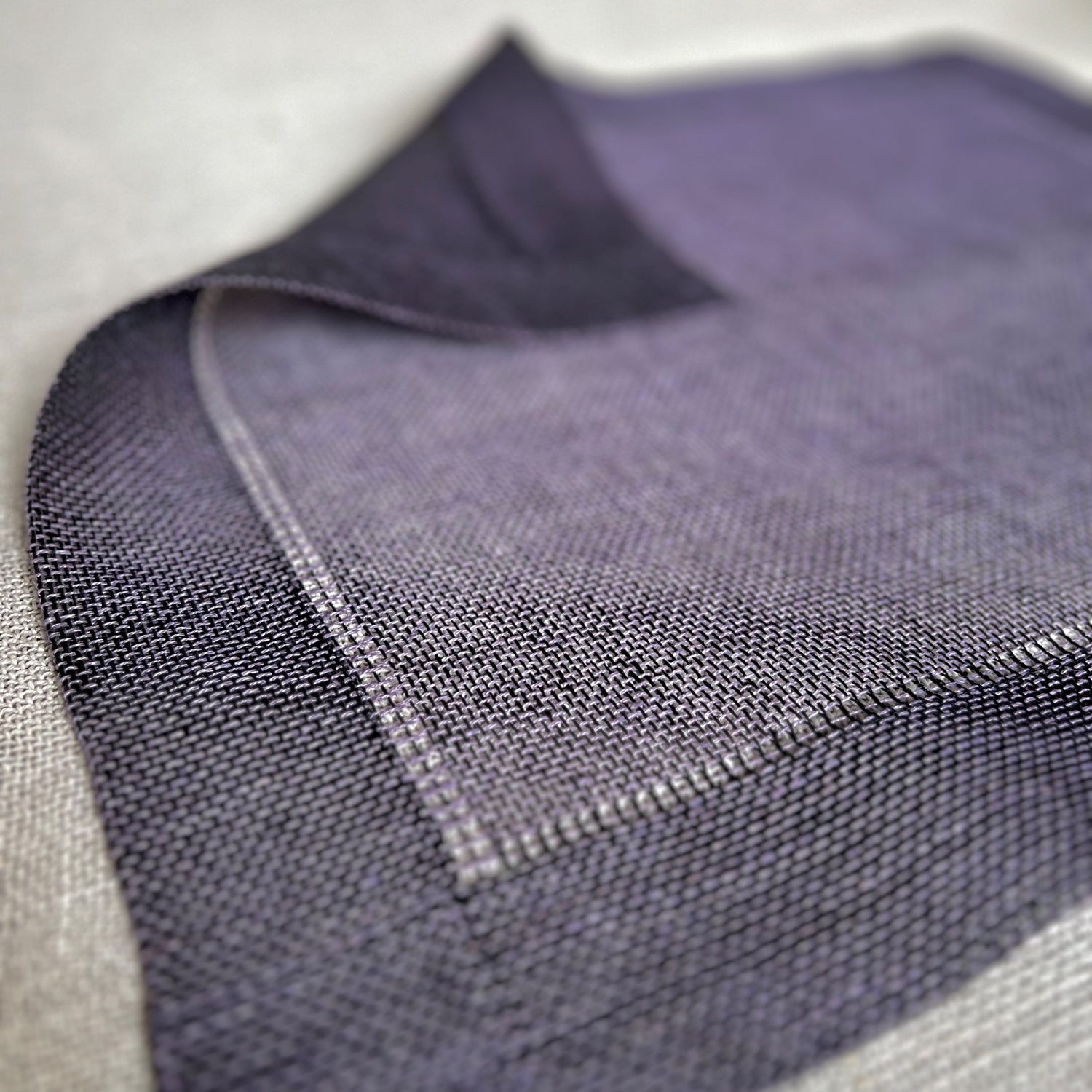 Leinen-Tischset Transparent in Aubergine 50x40 cm