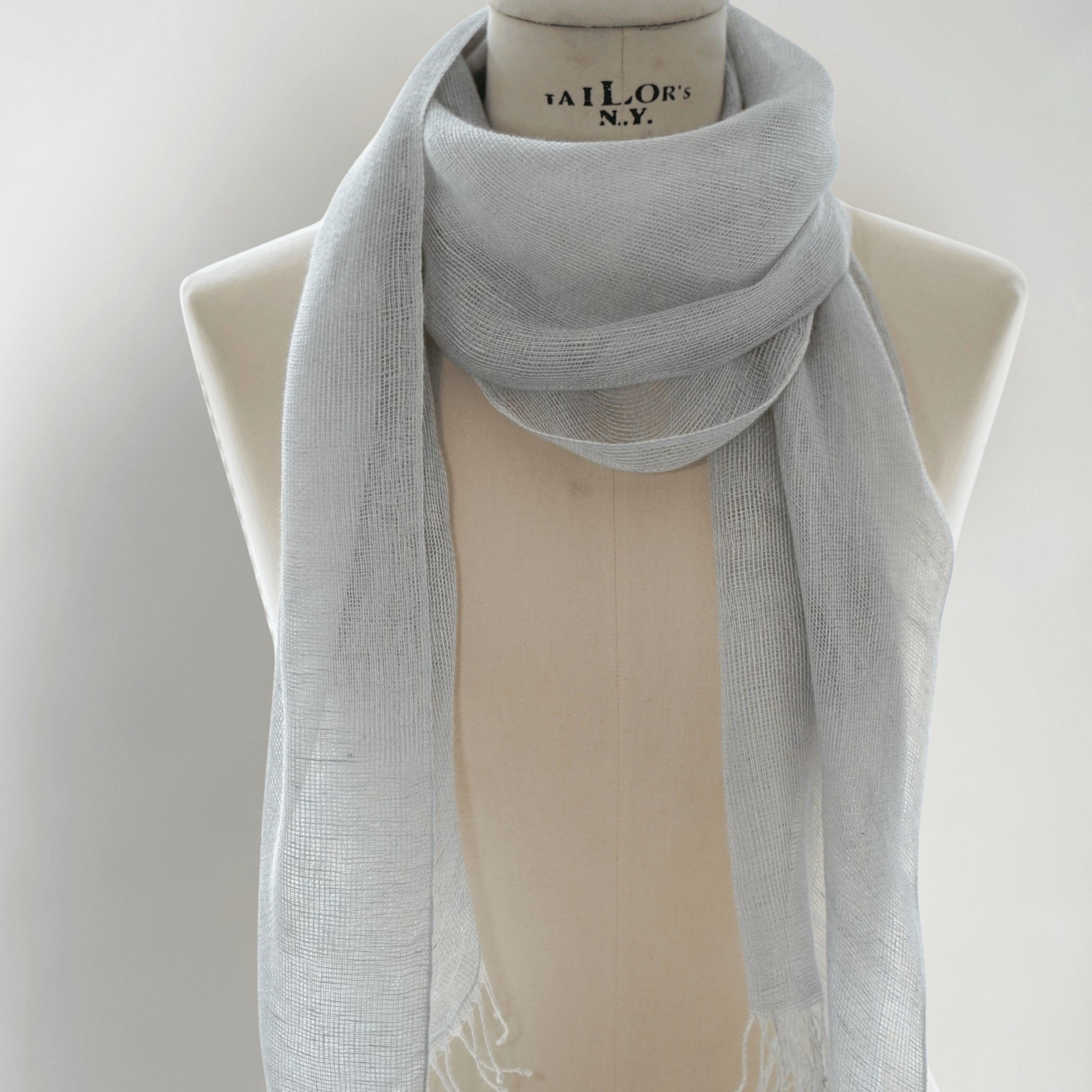 Double layer linen scarf