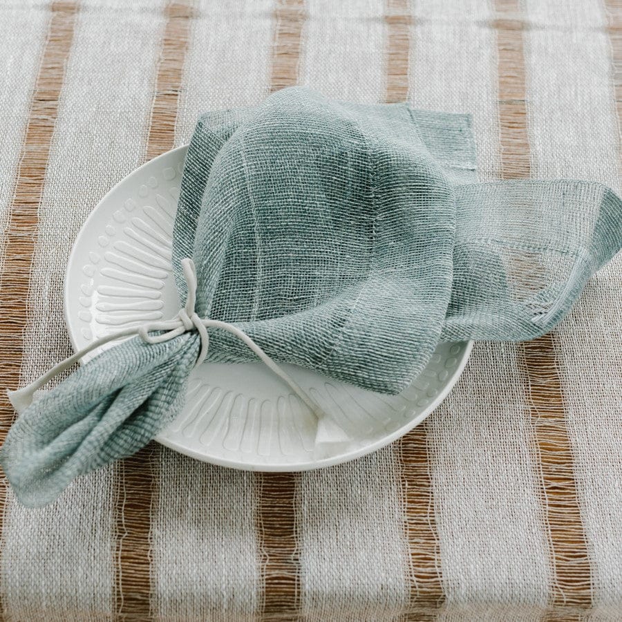 Leinenserviette Tinita in Mintgrün 50x50 cm