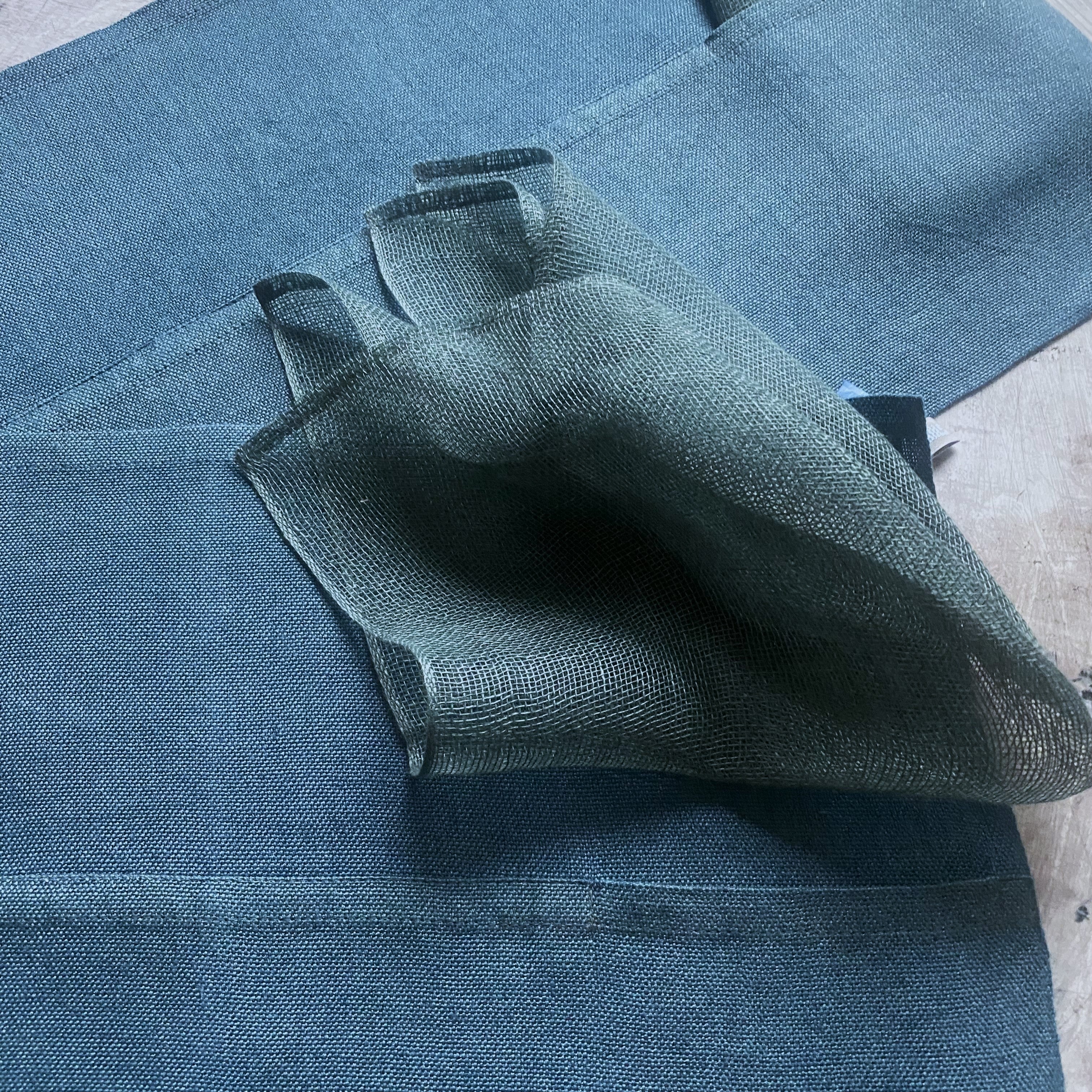 A two-piece bluish Placemat set 50x37 cm by Studio Natural