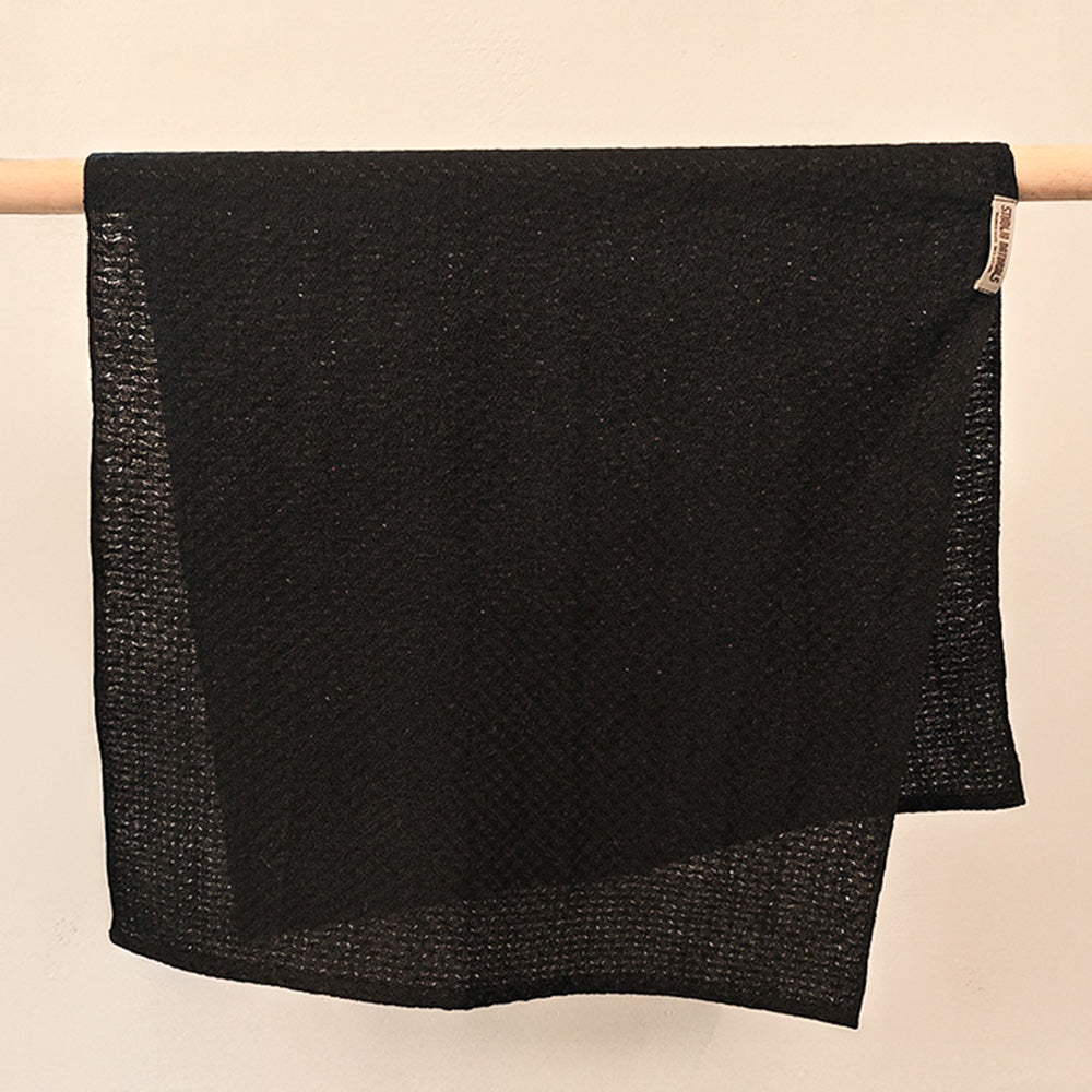 Leinen-Küchentuch in Schwarz 50x90 cm