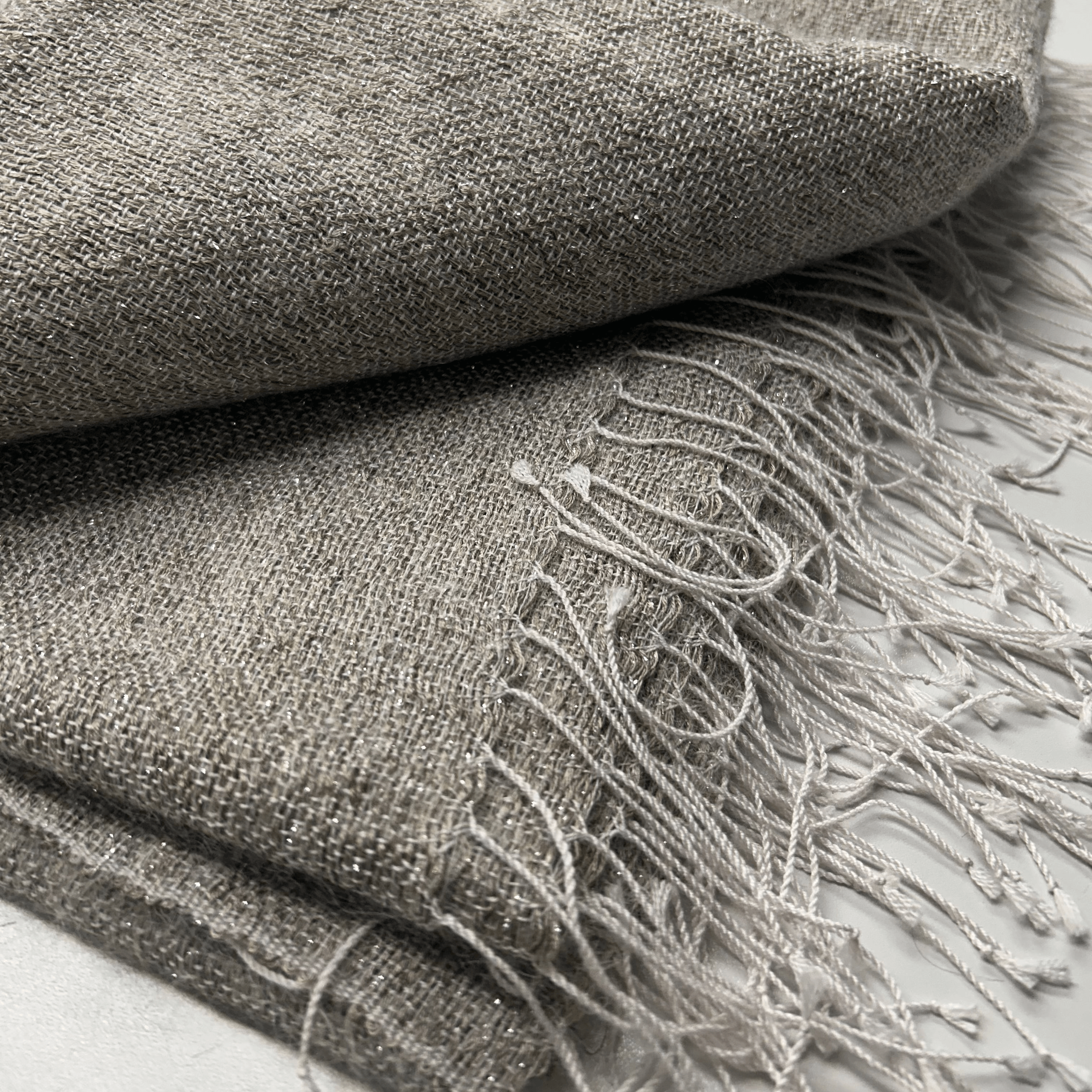 Linen cashmere throw in gray 135x200 by Studio Natural