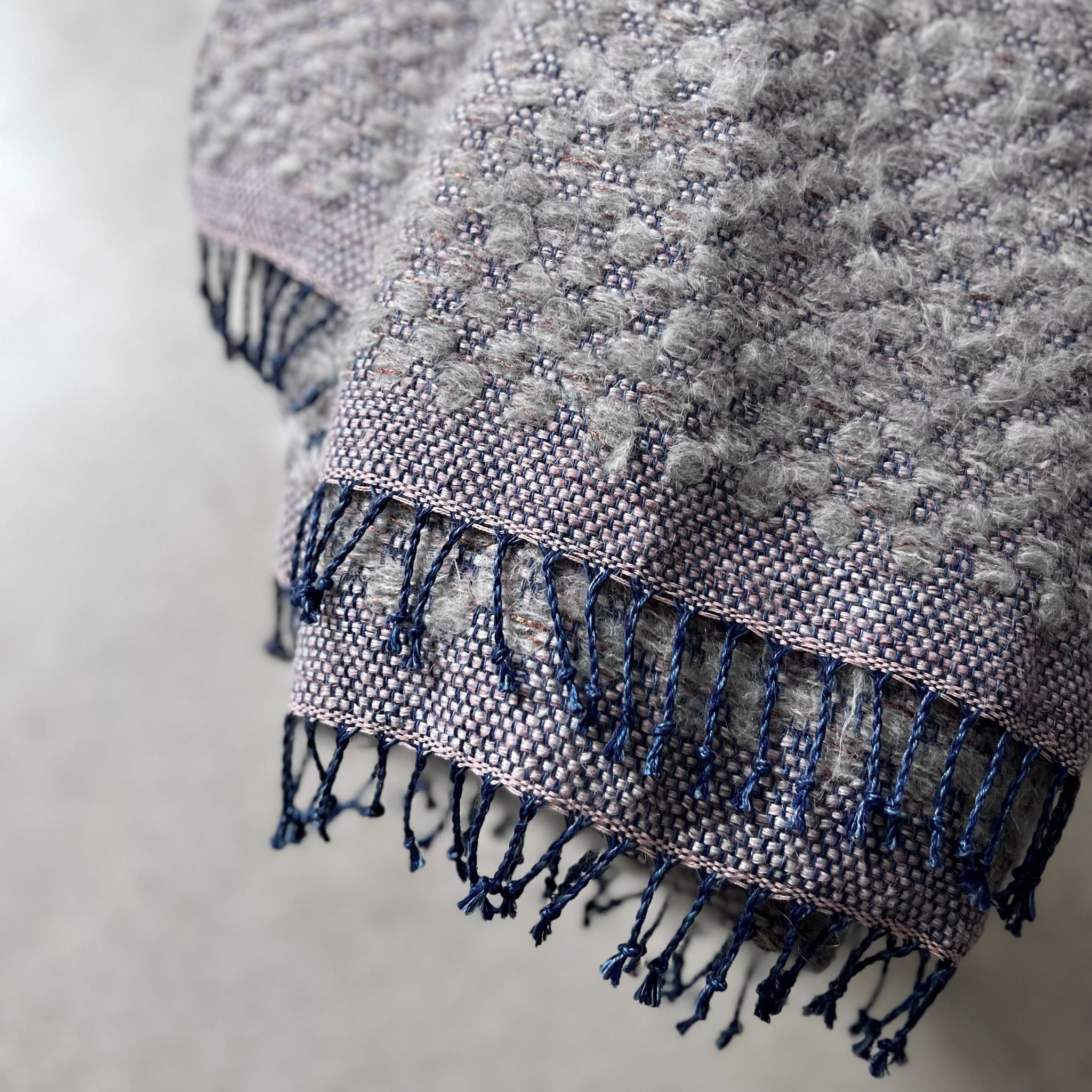 Linen mohair throw Chess 120x195 cm by Studio Natural