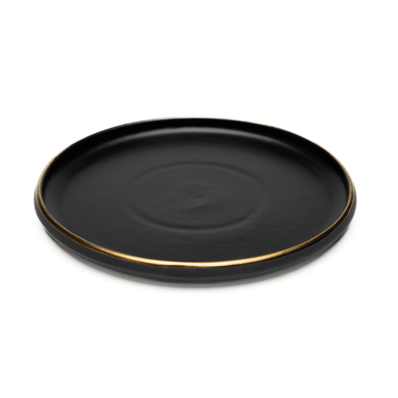 Servierplatte mit Goldrand 34 cm · Eclipse Gold