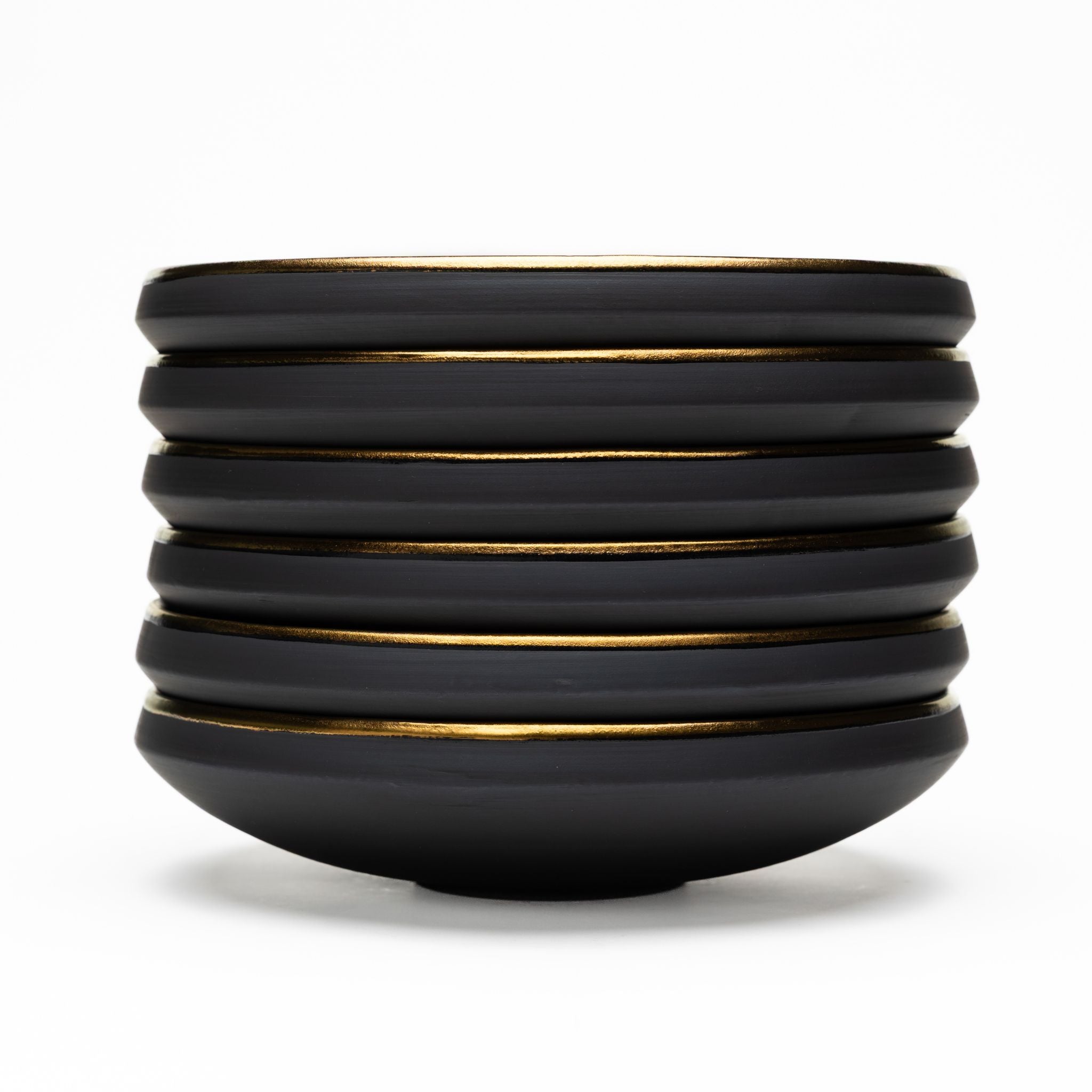 Lunch Bowl Set (6 pcs) · Eclipse Gold by VAIDAVA CERAMICS